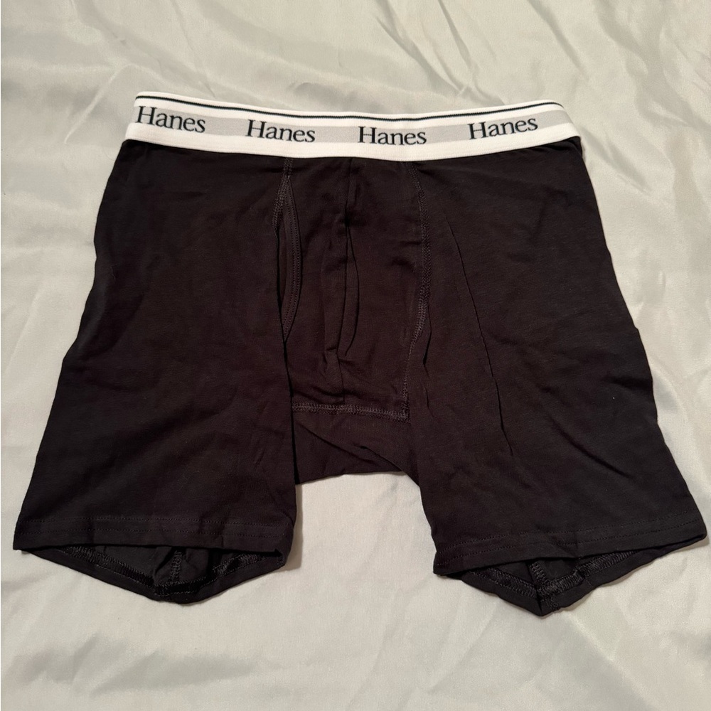 Black Boxer Briefs (Small) - Hanes